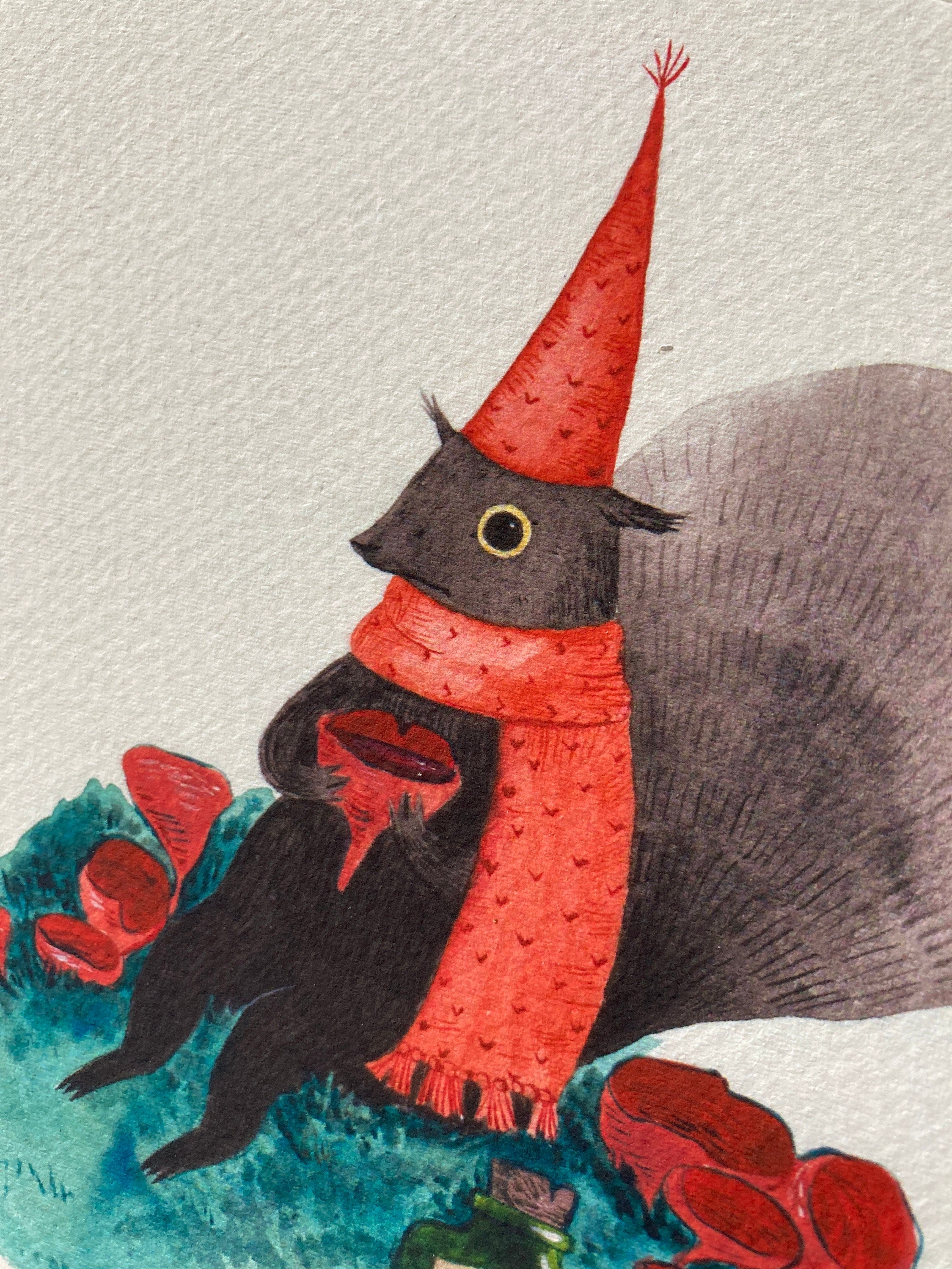 "Squirrel's Drink" Print