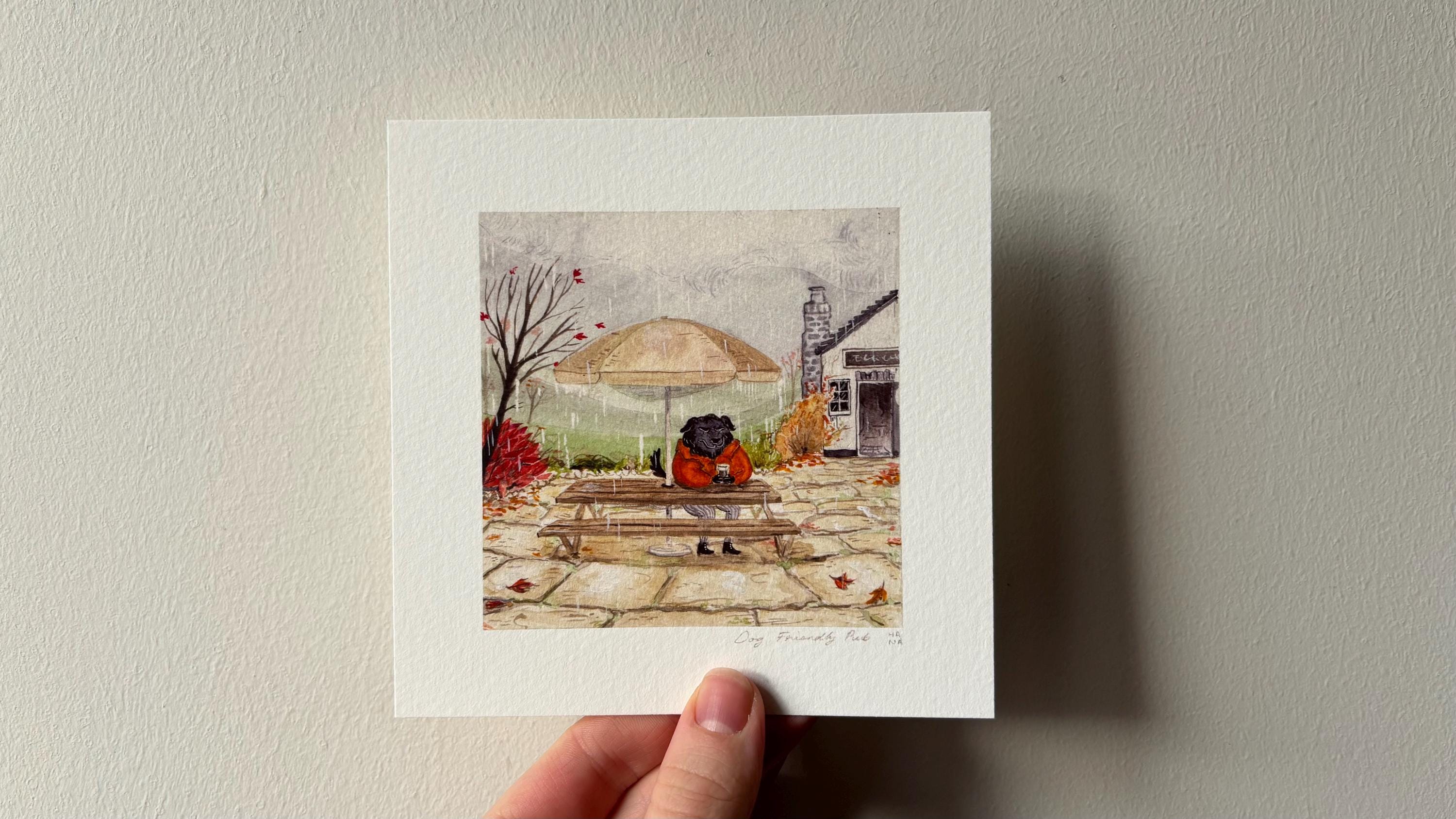 "Pint in the Rain" Print