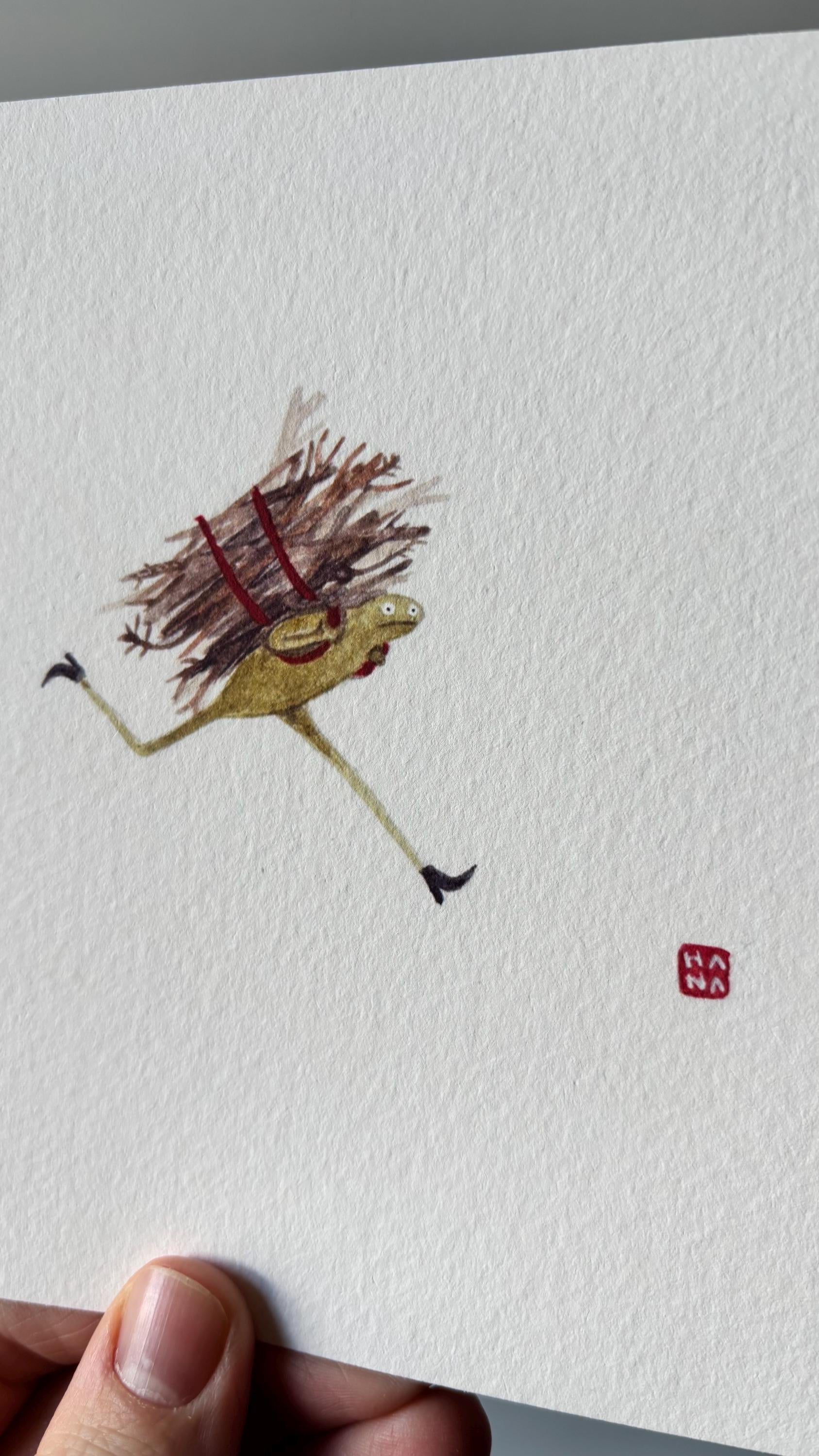 "Running Frog" Print