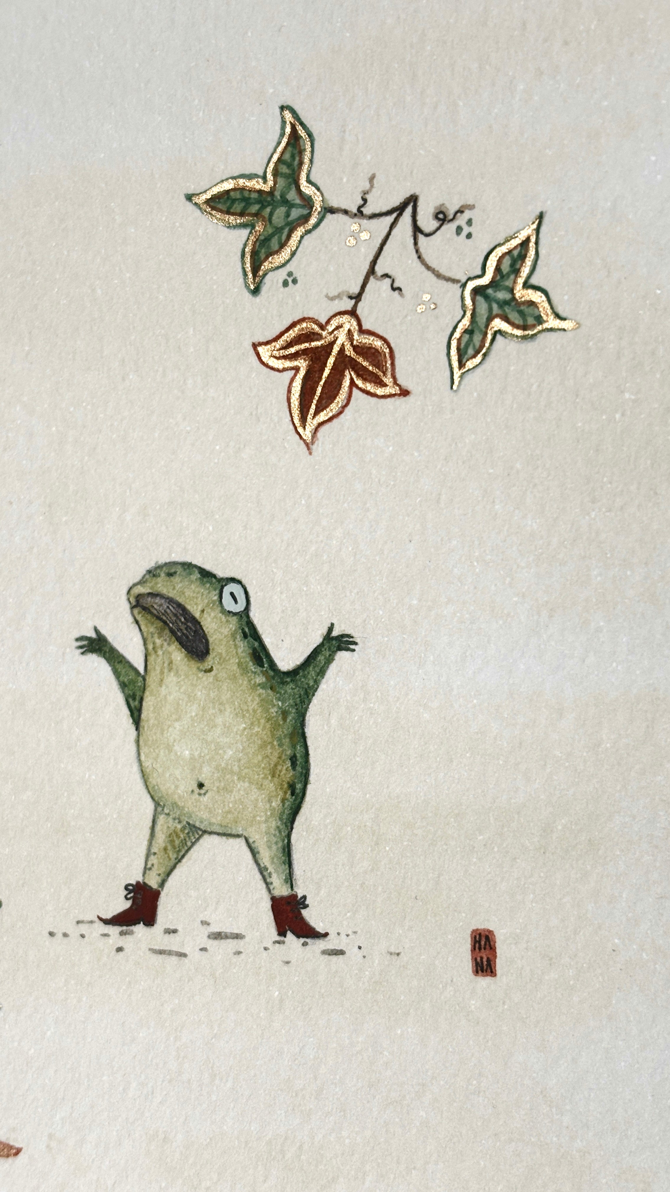 "Shocked Frog" Original Watercolour Painting