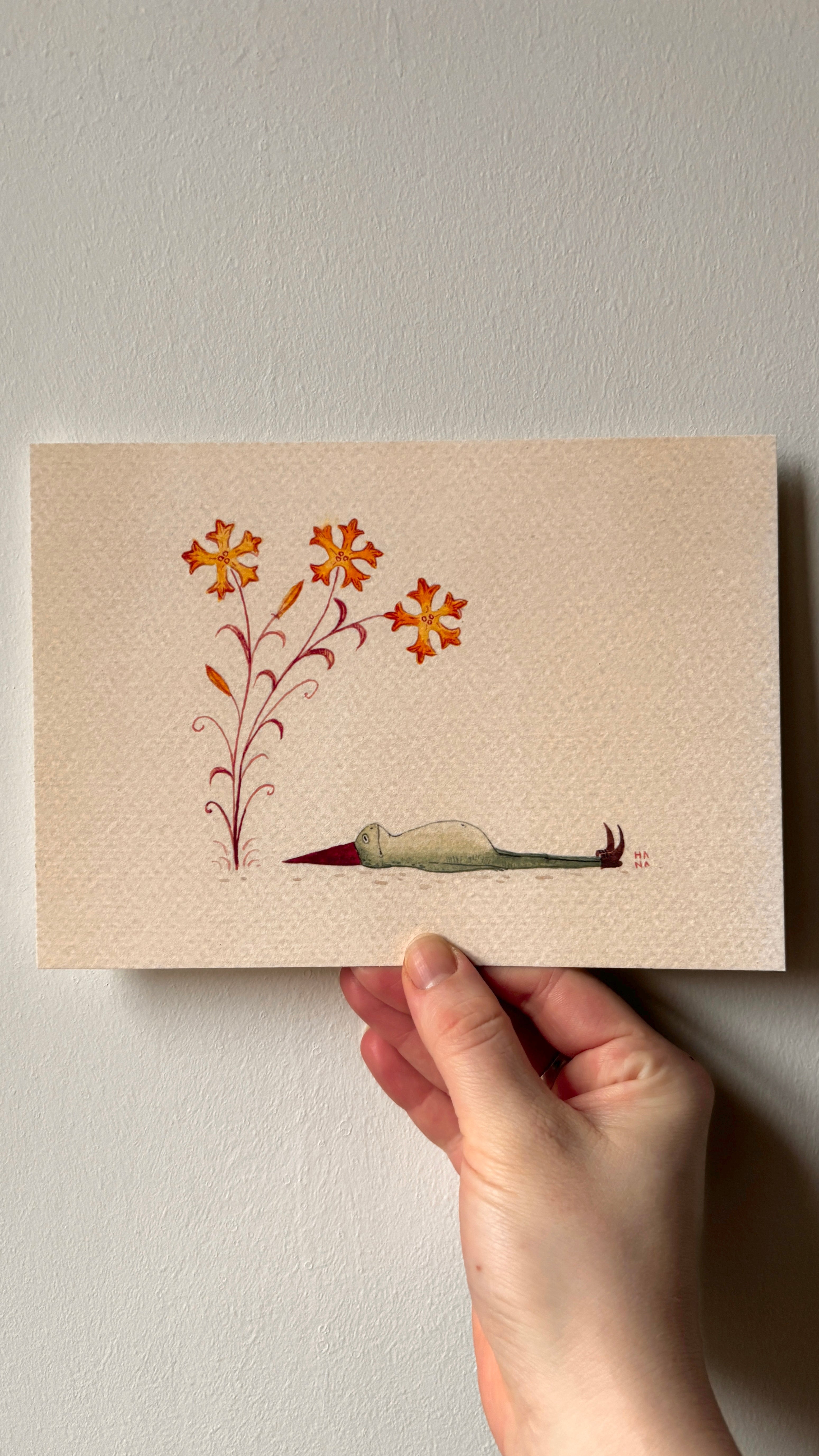 'Miserable Frog' Print – Hana Berggren Illustration