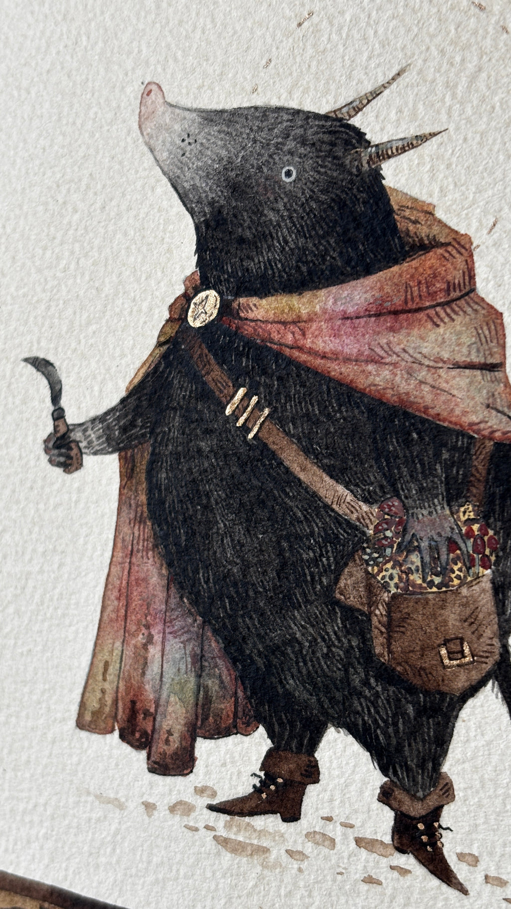 "The Forager" Original Watercolour Painting