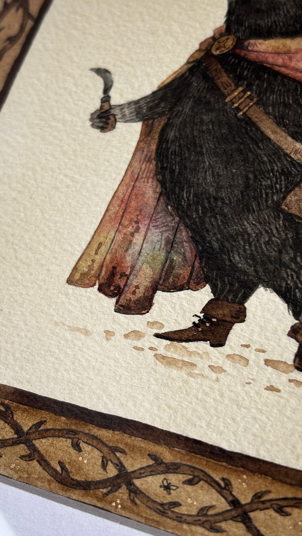 "The Forager" Original Watercolour Painting