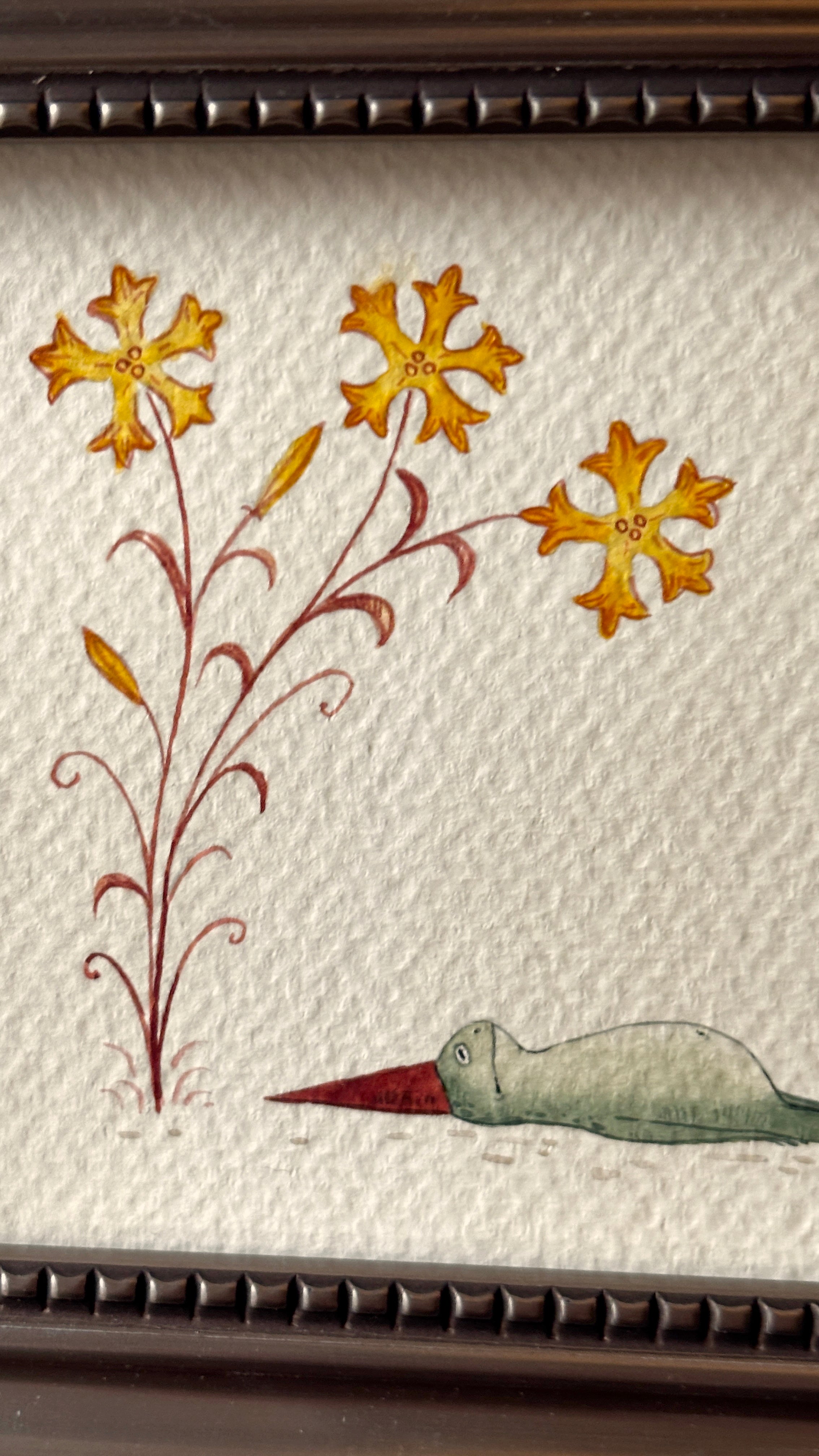 'Miserable Frog' Original Watercolour Painting