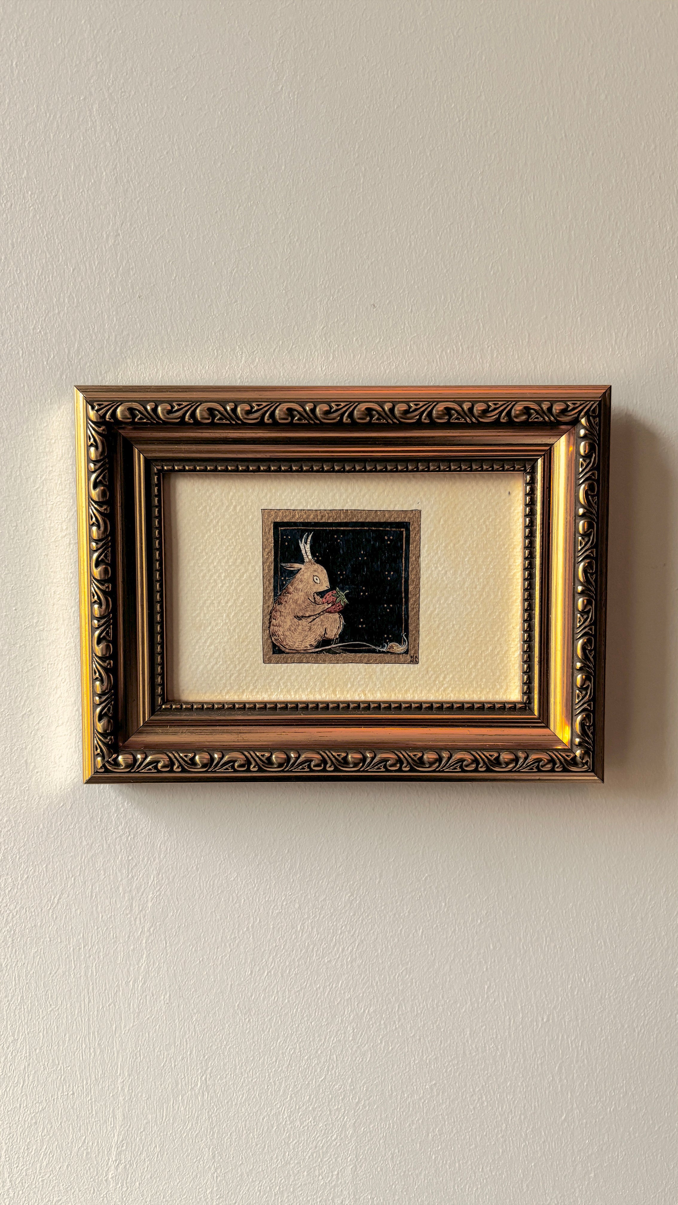 'Strawberry Lunch' Original Watercolour Painting