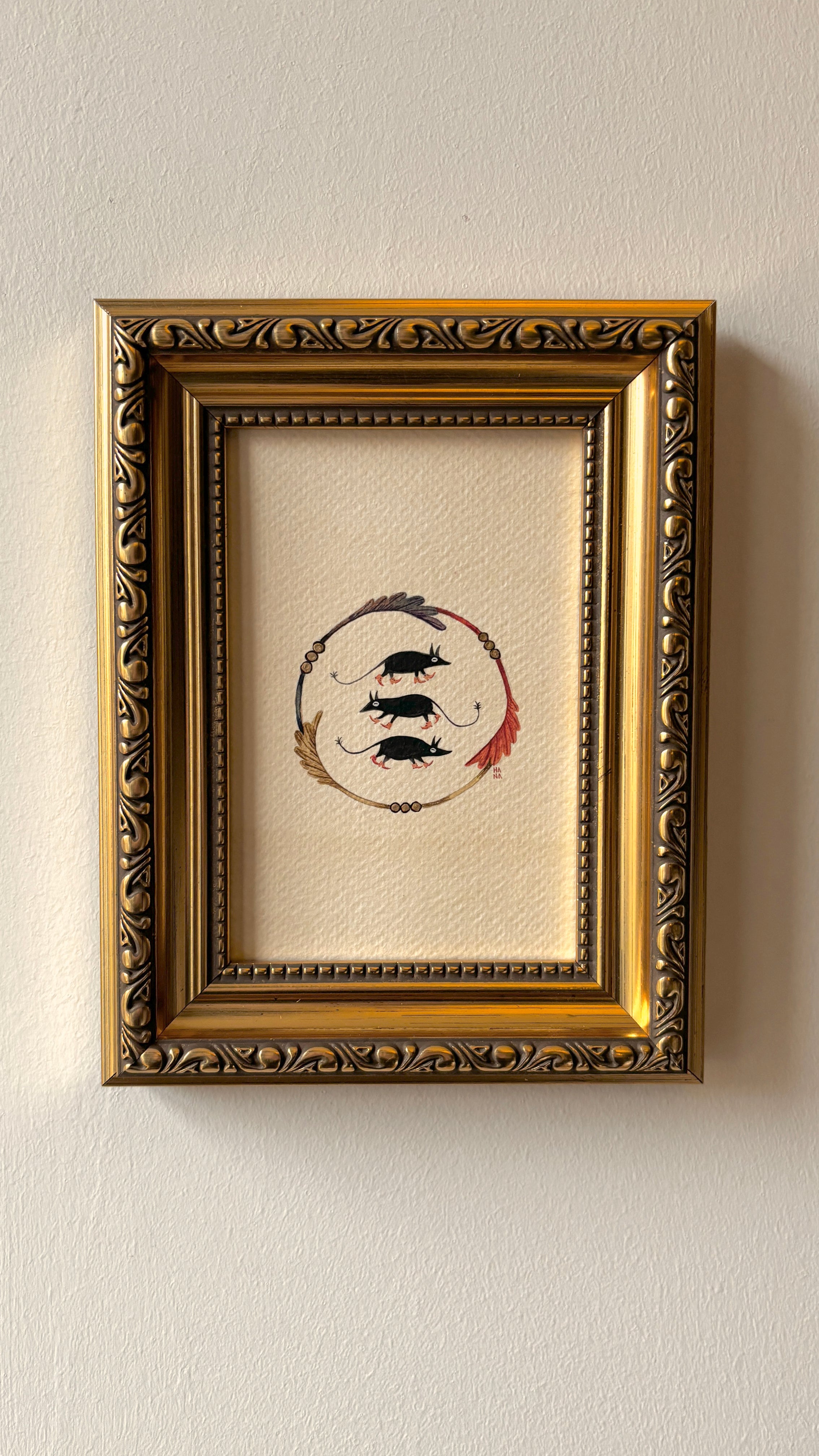 'Rats in Boots' Original Watercolour Painting