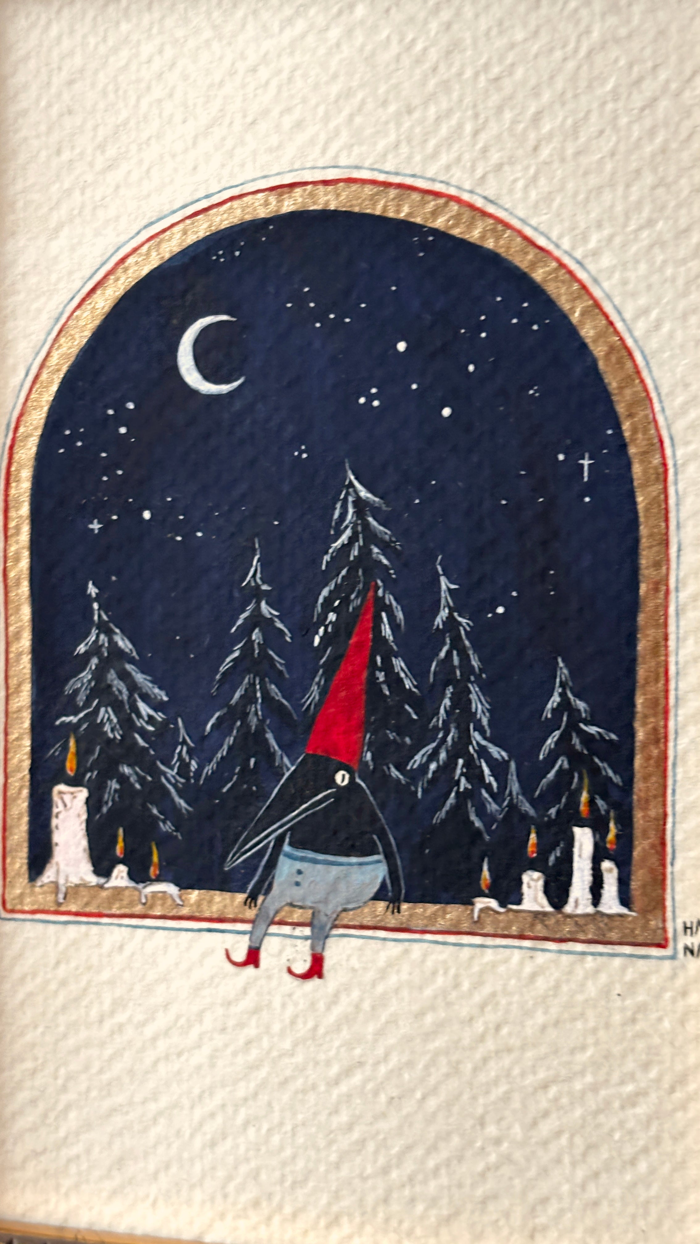 'Winter Creacher' Original Watercolour Painting