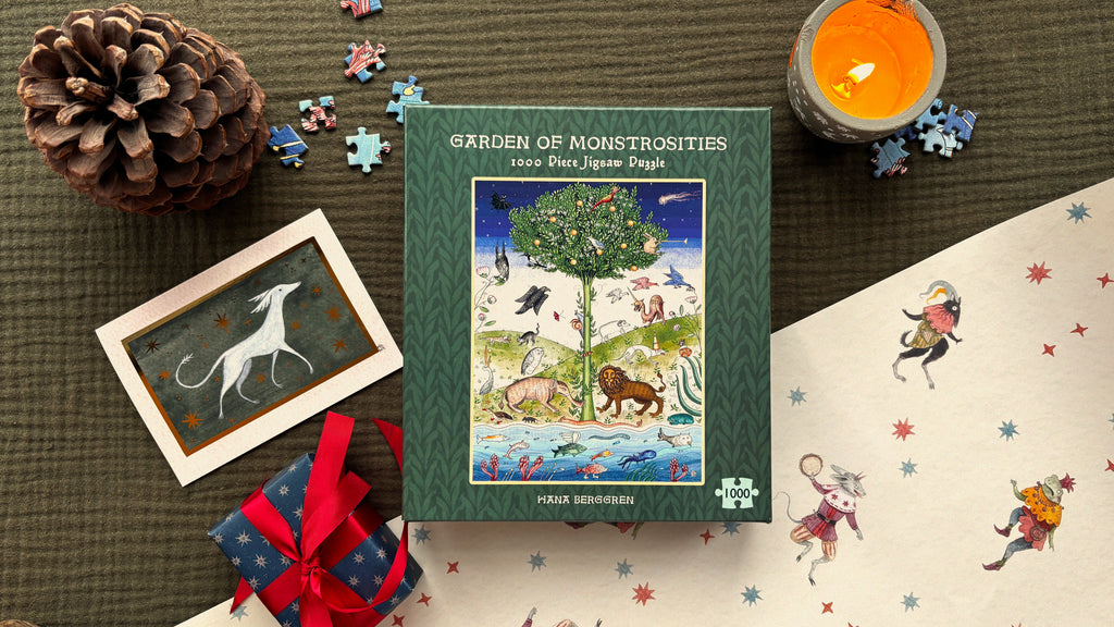 Medieval Animals Jigsaw + Wrap + Card Bundle