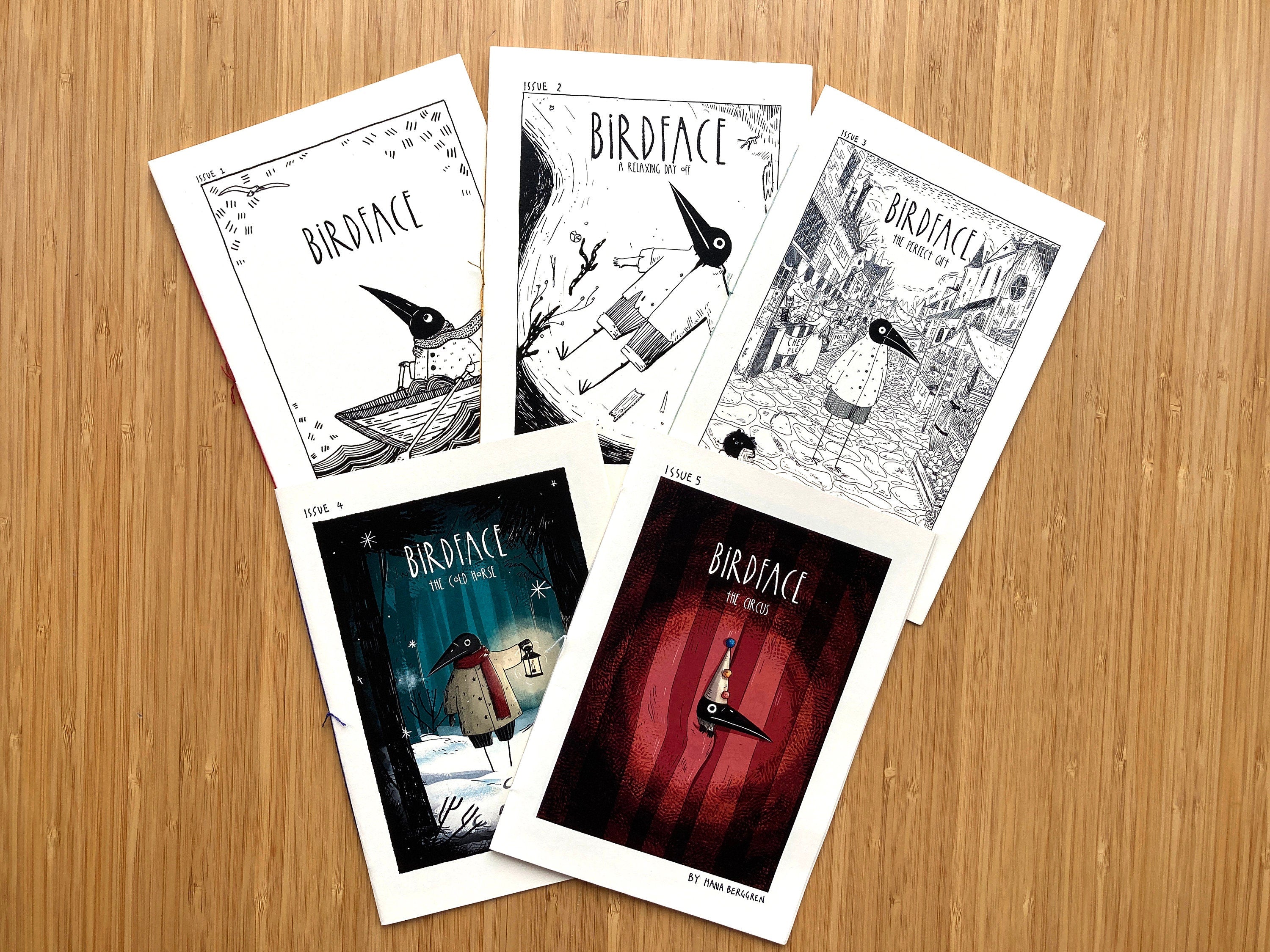 Birdface Zine Bundle: Issues 1-5 + Print