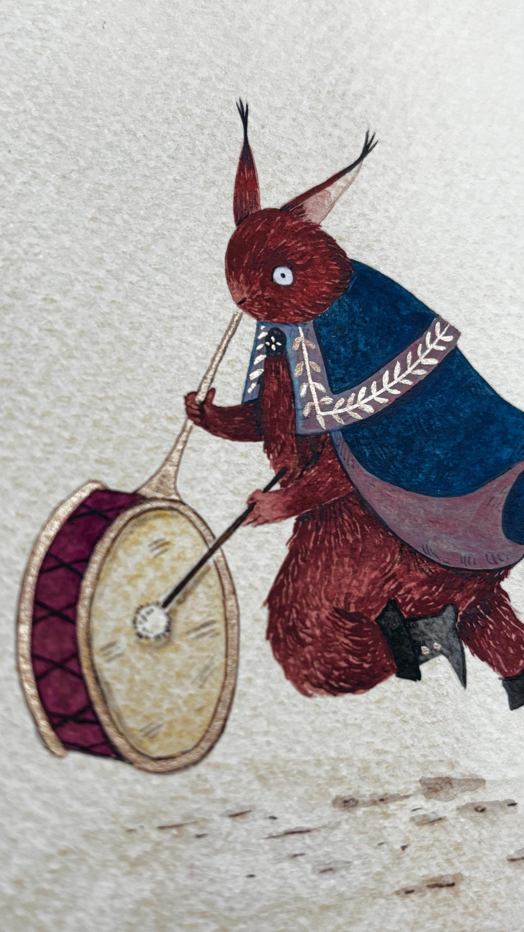 "The Drummer" Original Watercolour Painting