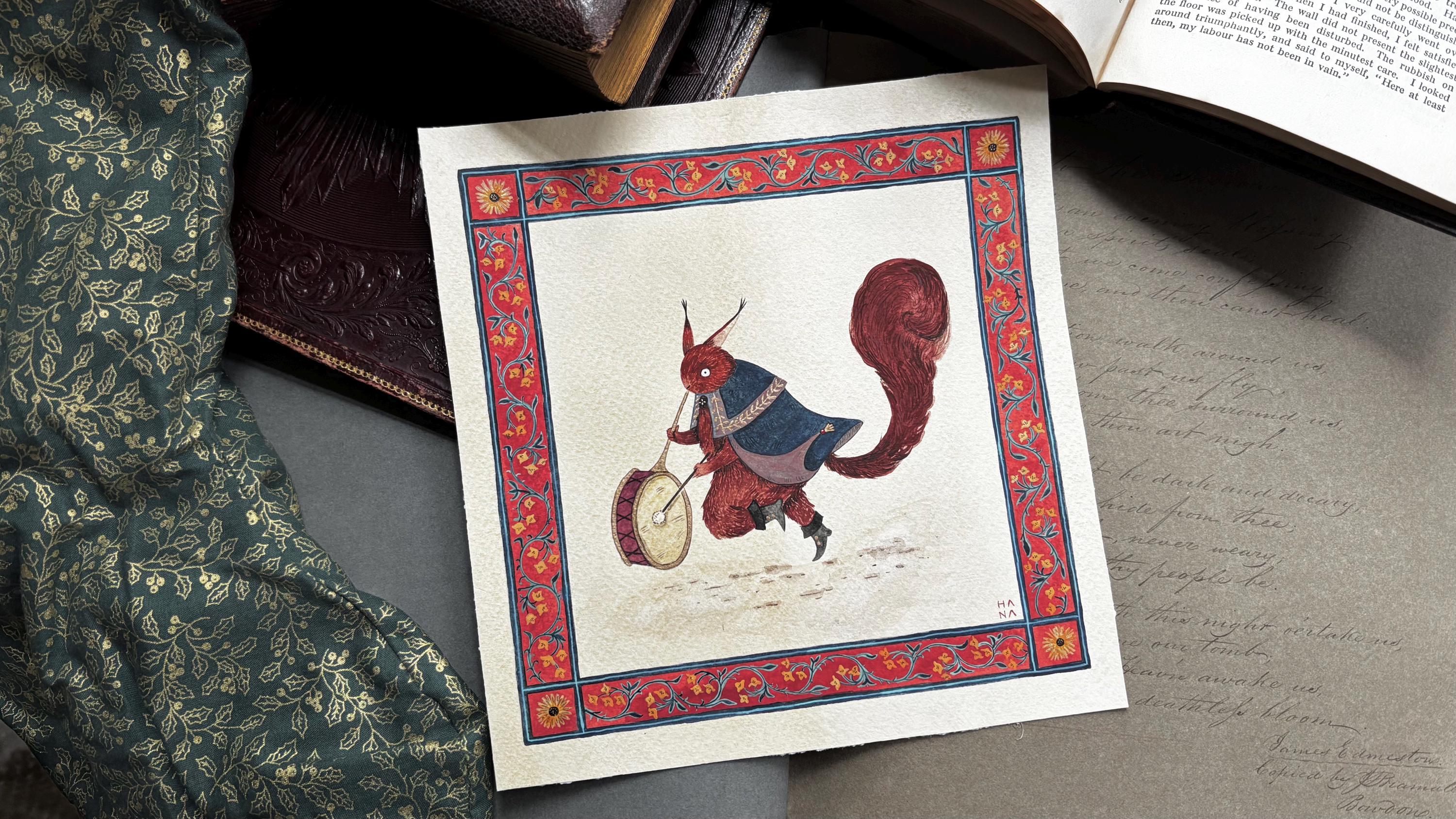 "The Drummer" Original Watercolour Painting