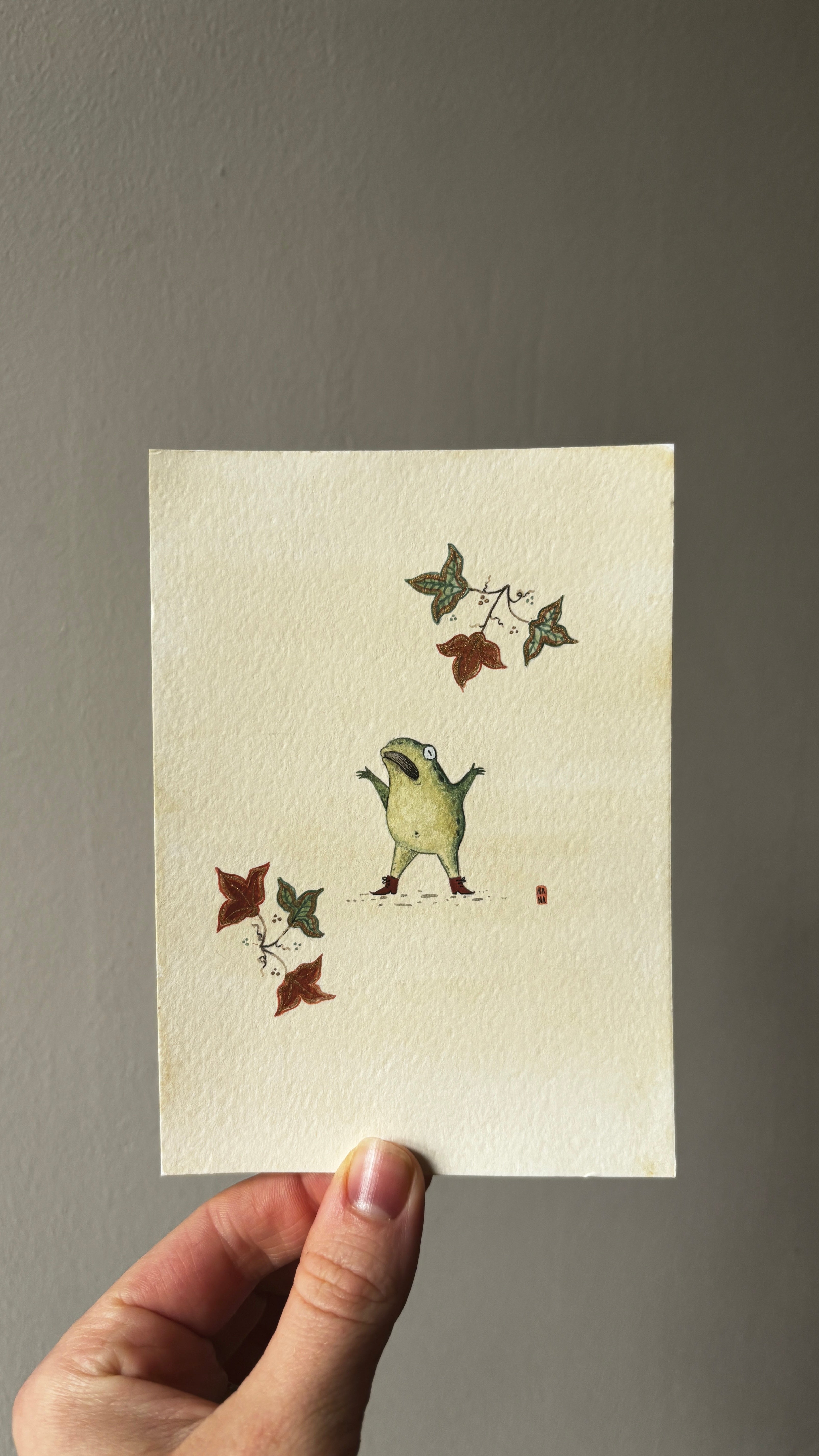 "Shocked Frog" Original Watercolour Painting