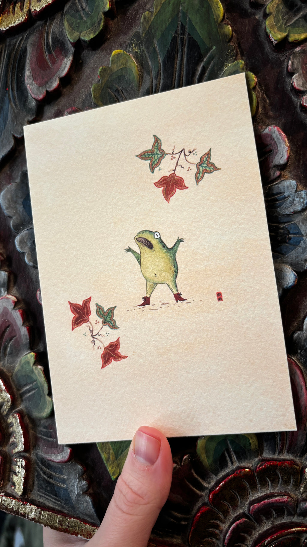 "Shocked Frog" Print