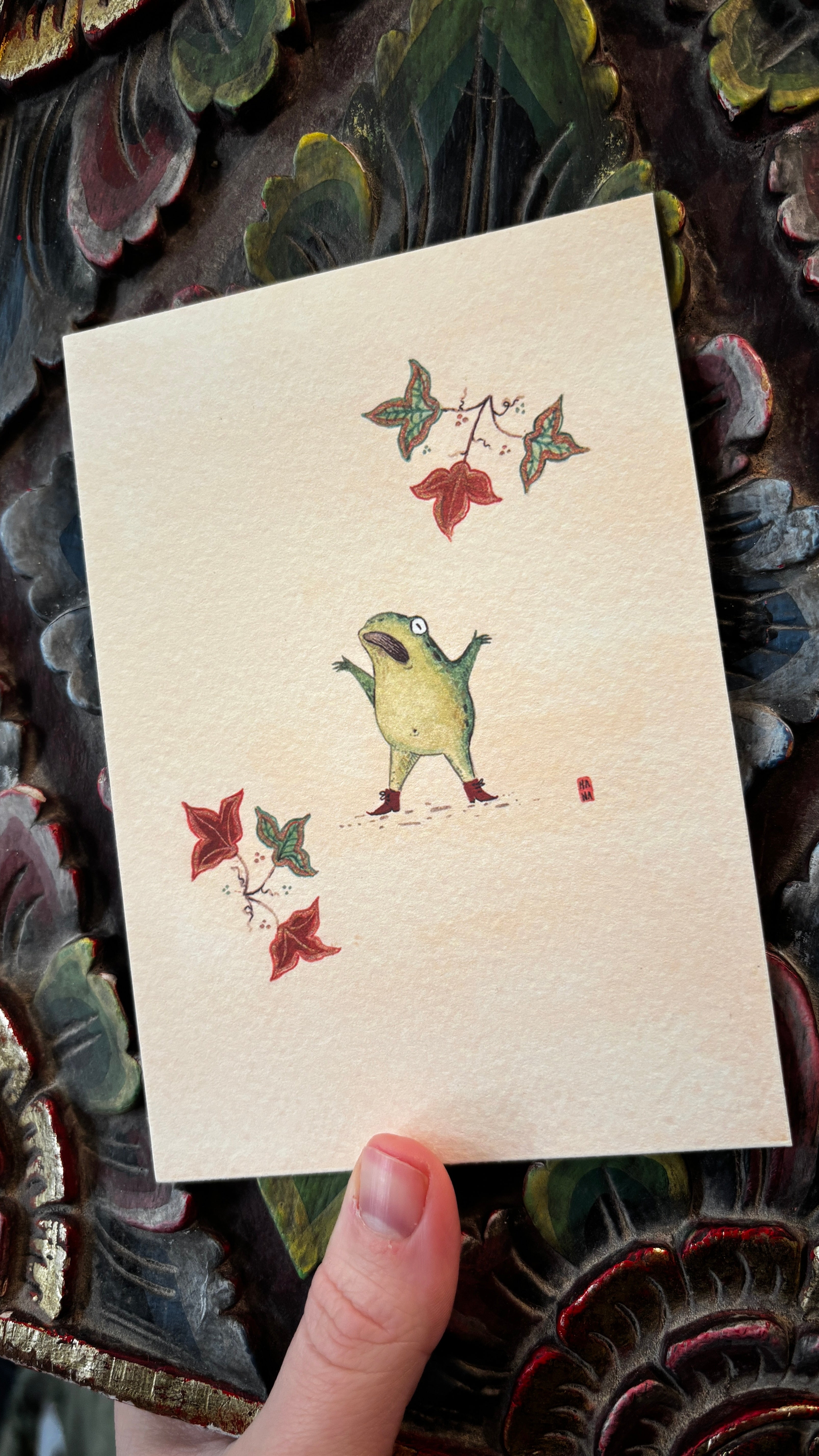 "Shocked Frog" Print