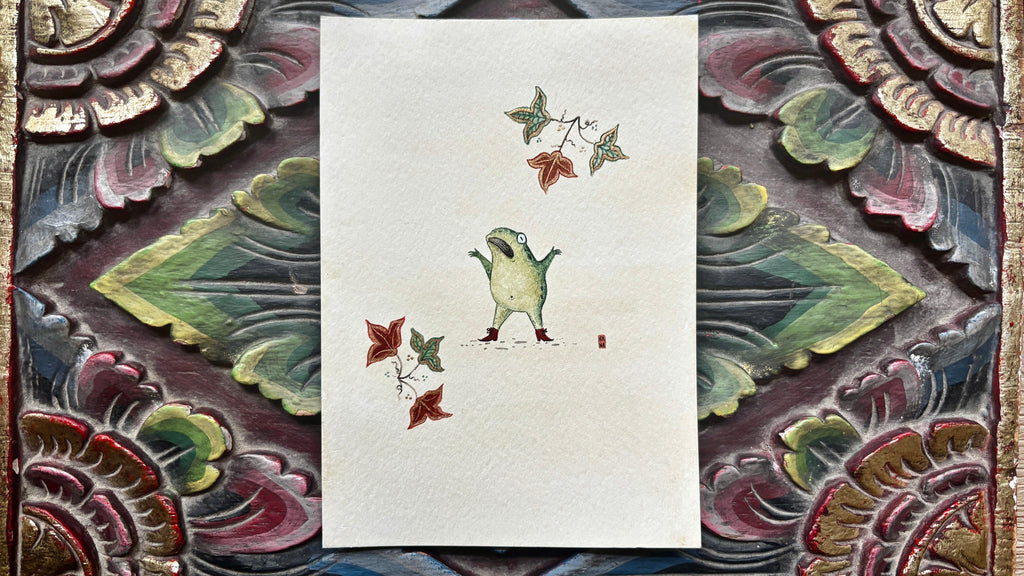 "Shocked Frog" Original Watercolour Painting